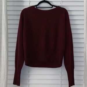 Theory Maroon Cashmere Sweater